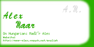 alex maar business card